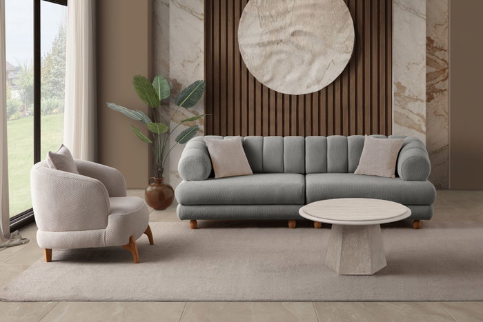 Atelier Del Sofa Sofá Gloria 3 Plazas Gris Atelier Del Sofa Sofá Gloria 3 Plazas Gris